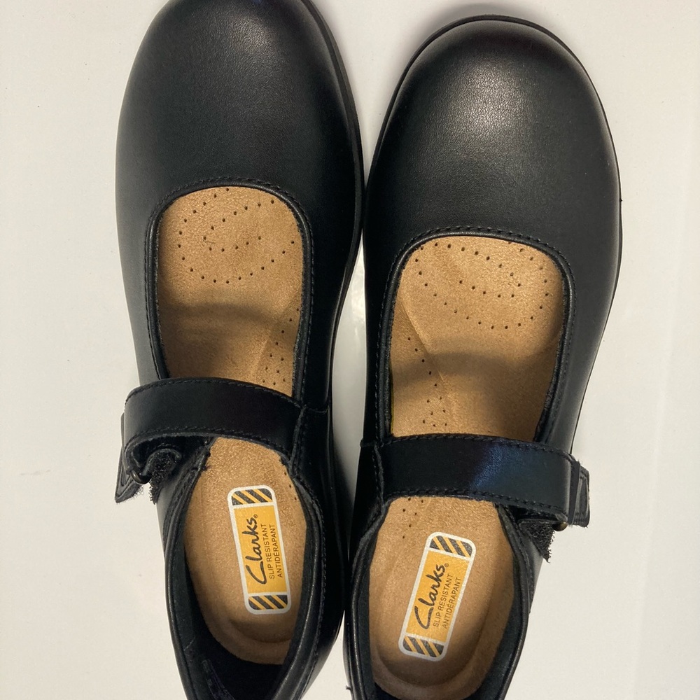 Clarks Kids Black Leather Dress Shoes